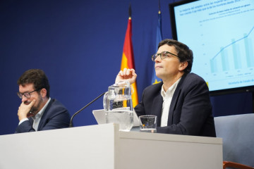 Archivo - Los secretarios de Estado de Trabajo y Economía Social, Joaquín Pérez Rey, y de Seguridad Social y Pensiones, Borja Suárez