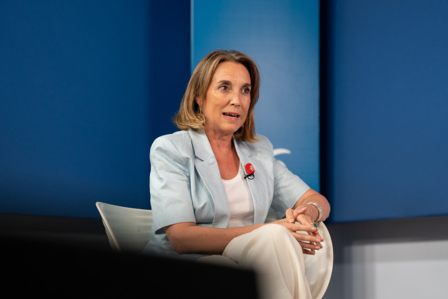 Archivo - La diputada del PP en el Congreso, Cuca Gamarra, durante una entrevista para Europa Press, a 23 de julio de 2025, en Madrid (España).