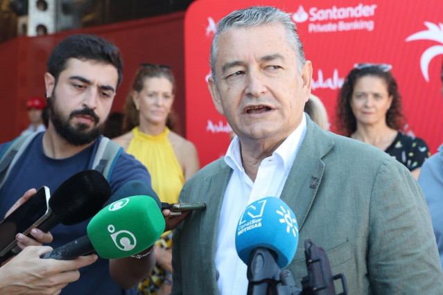 El consejero de la Presidencia, Antonio Sanz, en Cádiz este 5 de octubre de 2025.