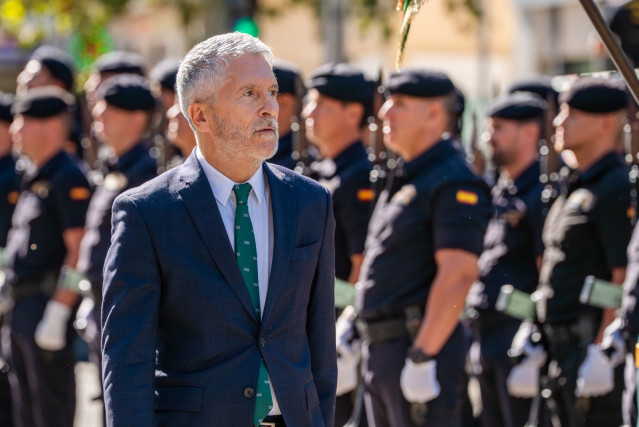 El ministro del Interior, Fernando Grande-Marlaska, en los actos de la Guardia Civil en Cuenca.