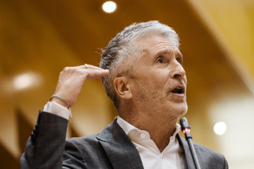 El ministro del Interior, Fernando Grande Marlaska, durante una sesión de control al Gobierno en el Senado, a 16 de septiembre de 2025, en Madrid (España). El Gobierno se enfrenta una semana más a 