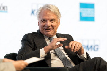 El presidente de Mutua Madrileña, Ignacio Garralda, interviene en la segunda jornada del XVI Encuentro Financiero del sector bancario, organizado por 'Expansión', KPMG, American Express y Cunef Univ