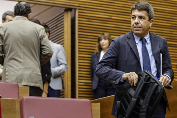 El presidente de la Generalitat valenciana, Carlos Mazón, durante una sesión de control