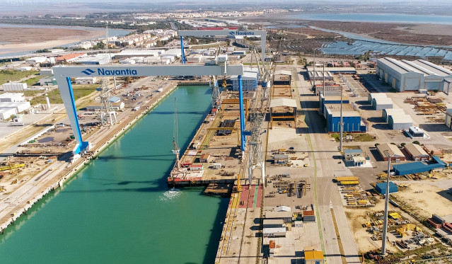 Archivo - Astilleros de Navantia en Puerto Real (Cádiz).