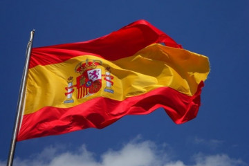 Archivo - Bandera del Reino de España.