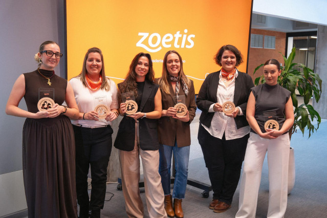 Las profesionales ganaderas premiadas en la la VI edición de los premios 'Zoetis Ganadería en Femenino'.