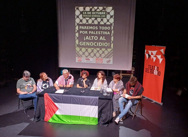 Los sindicatos Confederación General del Trabajo (CGT), Solidaridad Obrera, Alternativa Sindical de Clase (ASC) y Confederación Intersindical combocan una huelga propalestina para el 15 de octubre.