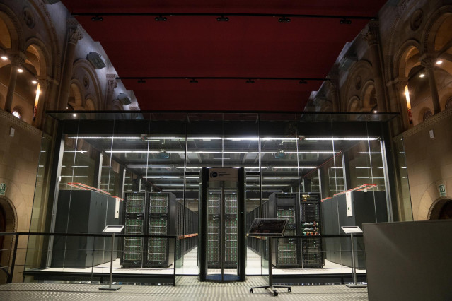 Archivo - Entrada de la sede del Barcelona Computing Center donde se ha anunciado un acuerdo que culmina el proyecto AINA hasta 2026, a 19 de diciembre de 2022, en Barcelona, Catalunya (España).