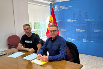 El responsable del Vacuno de Carne de COAG, Joaquín Gargallo, y el representante de Jarc en COAG y responsable de ganaderías de COAG, Jaume Bernis.