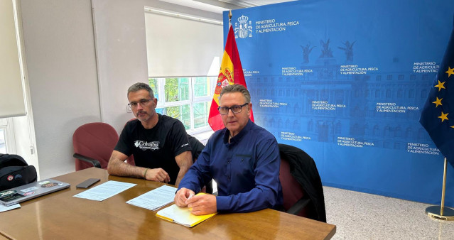 El responsable del Vacuno de Carne de COAG, Joaquín Gargallo, y el representante de Jarc en COAG y responsable de ganaderías de COAG, Jaume Bernis.