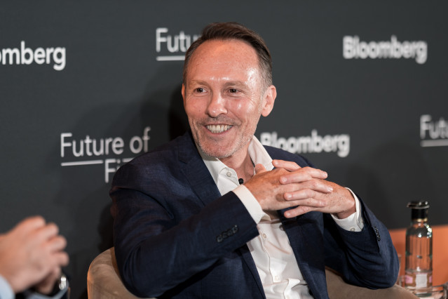 El consejero delegado de HBX, Nicolas Huss, interviene durante el foro de Bloomberg 