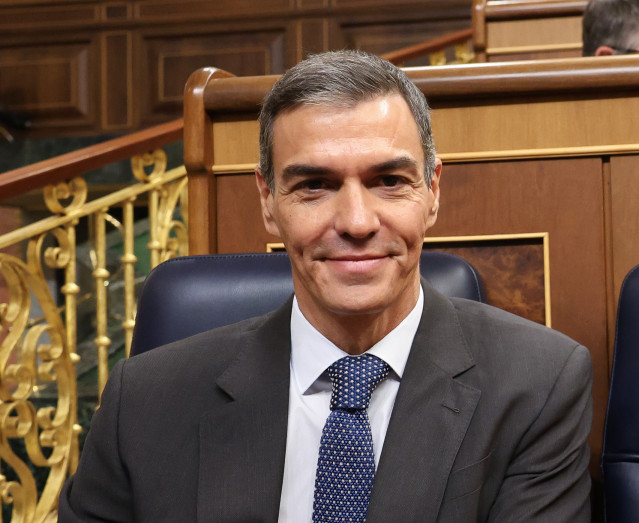 El presidente del Gobierno, Pedro Sánchez, durante una sesión de control al Gobierno, en el Congreso, a 15 de octubre de 2025, en Madrid (España).