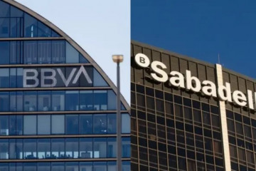 Sedes de BBVA y Banco Sabadell.