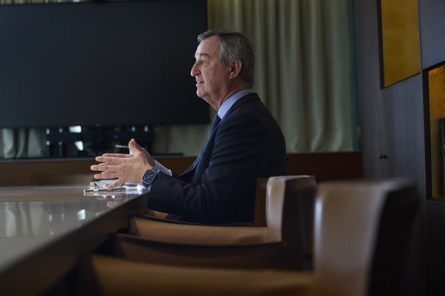 El consejero delegado de Banco Sabadell, César González-Bueno, durante una entrevista para Europa Press, en la sede de Sabadell, a 7 de octubre de 2025, en Madrid (España).
