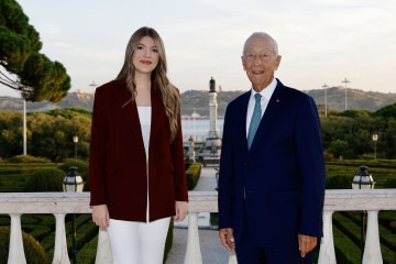 La Infanta Sofía Ha Acudido Este Viernes Al Palacio De Belem, En Lisboa, Para Saludar Al Presidente De Portugal, Marcelo Rebelo De Sousa, Aprovechando Que Se Encuentran En La Capital Lusa Cursando Su