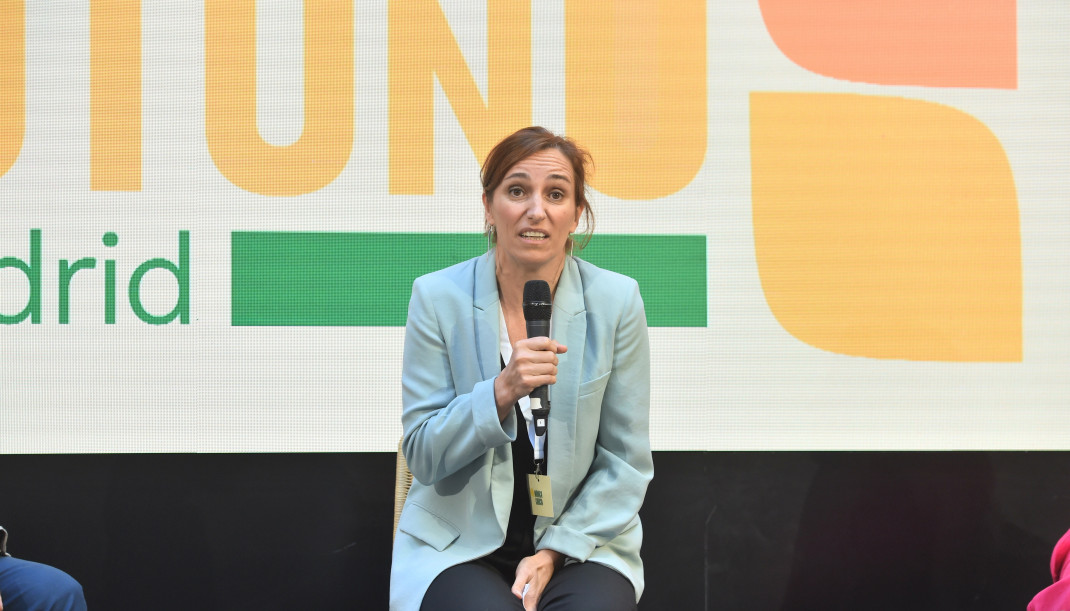 La portavoz de Más Madrid y ministra de Sanidad, Mónica García participa en la Cumbre de Otoño organizada por Más Madrid, a 18 de octubre de 2025, en Madrid (España). Bajo el lema 'Imaginarios p