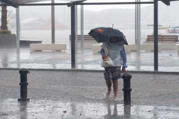 Calles inundadas, a 30 de septiembre de 2025, en Ibiza, Islas Baleares (España).
