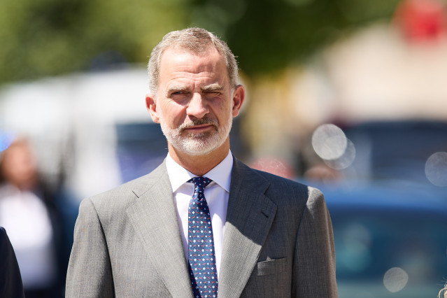 Archivo - El Rey Felipe VI, a su llegada al homenaje a Miguel Ángel Blanco, a 10 de julio de 2022, en Ermua, Vizcaya, Euskadi (España)