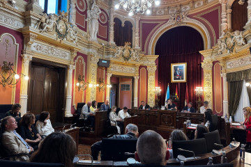 Pleno extraordinario en el Ayuntamiento de Ourense, presidido por el alcalde, Gonzalo Pérez Jácome