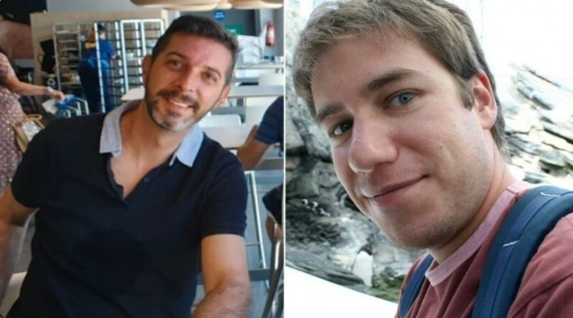 Javier Marañón, natural de Peñarroya-Pueblonuevo (Córdoba) (d), y el granadino David Rodríguez (i), ambos en prisión provisional en Guinea Ecuatorial desde principios de año por un supuesto caso de corrupción del que se han desvinculado.