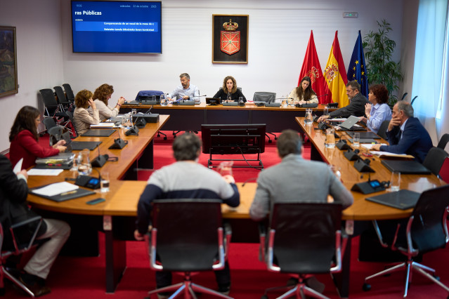 Comparecencia de este miércoles en la comisión de investigación en el Parlamento de Navarra.