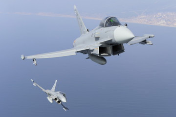 Archivo - Spanish Air Force Eurofighter Typhoon from ALA-11 bsed in Moron, Spain