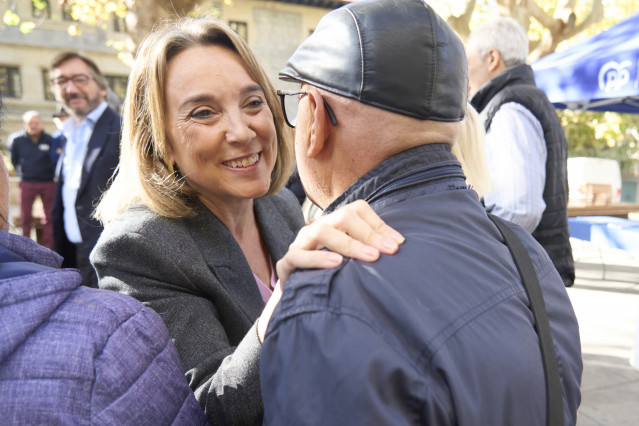 La vicesecretaria de regeneraci n institucional del PartidoPopular, Cuca Gamarra, en un acto sobre seguridad organizado por el PP en Vitoria.