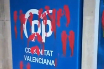 Sede del PP vandalizada