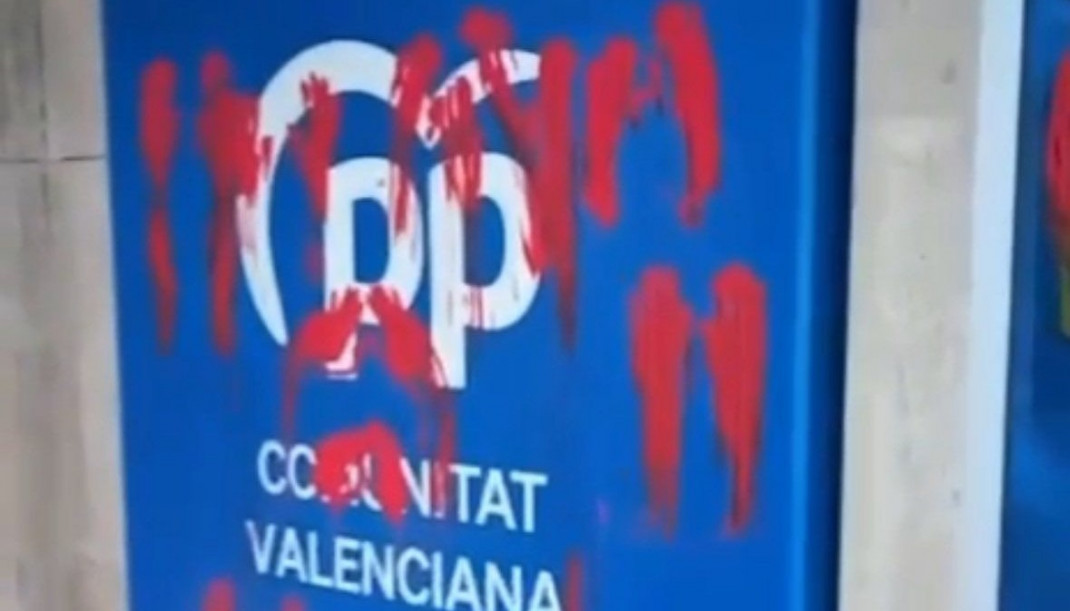 Sede del PP vandalizada