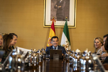 Archivo - Reunión del Consejo de Gobierno andaluz presidido por Juanma Moreno. (Foto de archivo).