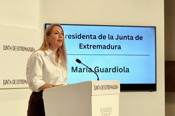 EuropaPress 7060113 presidenta junta extremadura maria guardiola rueda prensa lunes merida
