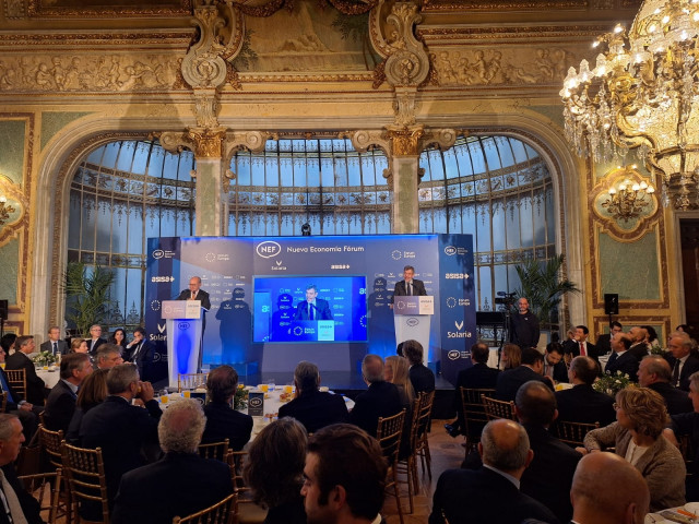 El vicesecretario de Economía y Desarrollo Sostenible del Partido Popular, Alberto Nadal, durante su intervención en 'New Economy Forum'.