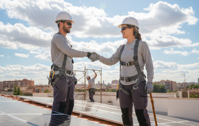 Dos personas trabajando