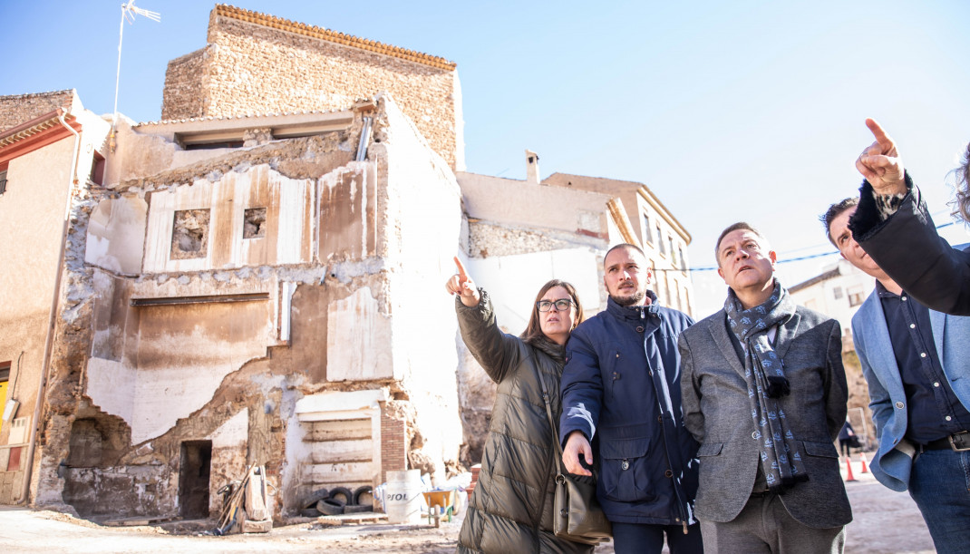 Archivo - El presidente de Castilla-La Mancha, Emiliano García-Page, en Letur