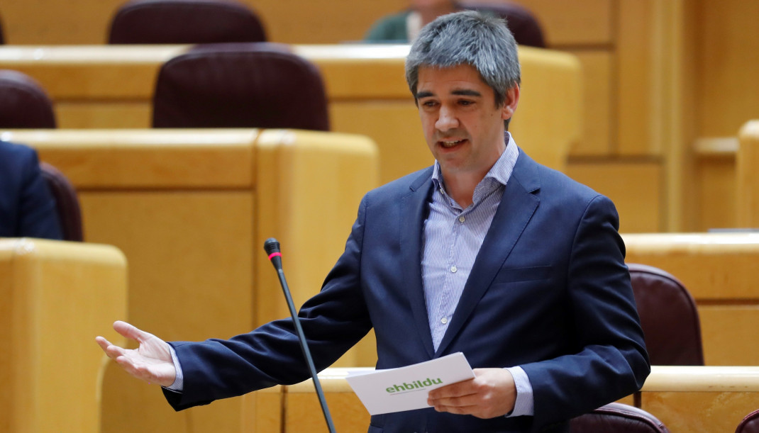 Archivo - El portavoz de EH-Bildu en el Senado, Gorka Elejabarrieta