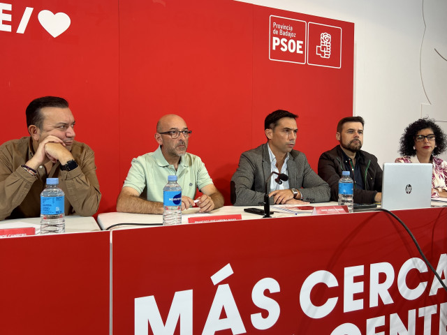 Reunión de la Comisión Ejecutiva del PSOE provincial de Badajoz