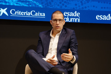 El presidente de IBM para España, Portugal, Grecia e Israel, Horacio Morell, durante su intervención en los 'Desayunos Esade'.