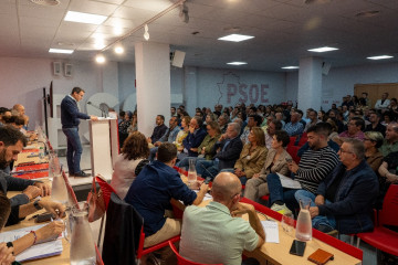 Miguel Ángel Gallardo, en el Comité Regional que ha ratificado su candidatura.