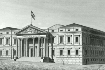 Edificio original del Congreso de los Diputados en la Carrera de San Jerónimo