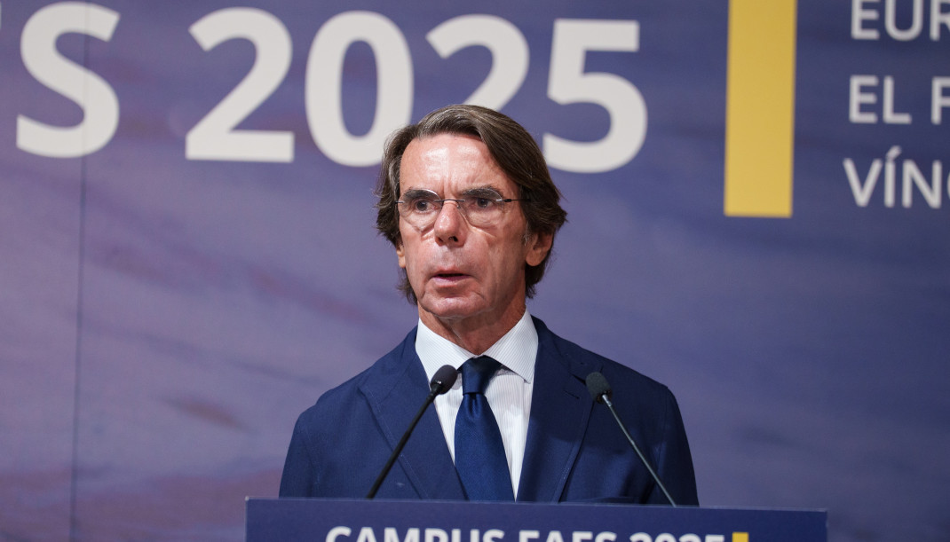 Archivo - El expresidente del Gobierno, José María Aznar, durante la clausura del Campus FAES, a 19 de septiembre de 2025, en Madrid (España).