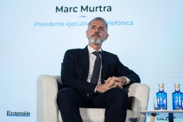 Archivo - El presidente ejecutivo de Telefónica, Marc Murtra durante la primera jornada del VI Foro Internacional Expansión, en el Parador de Alcalá de Henares, a 21 de mayo de 2025, en Alcalá de 