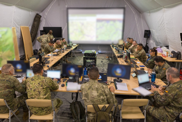 Centro de operaciones durante el ejercicio