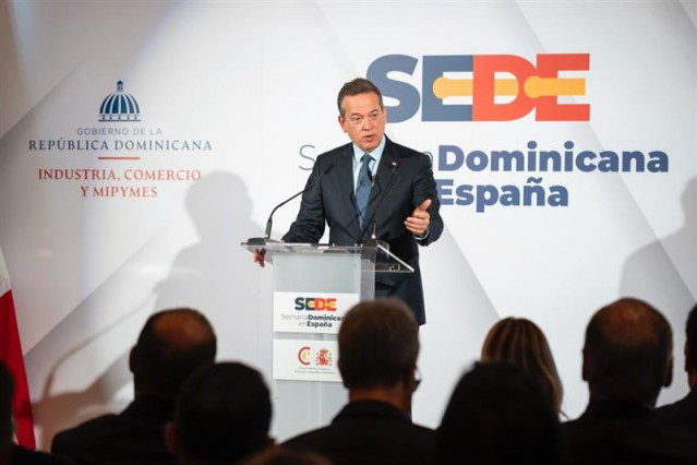 El ministro de Industria, Comercio y Mipymes de República Dominicana, Víctor Bisonó, durante la Semana Dominicana en España.