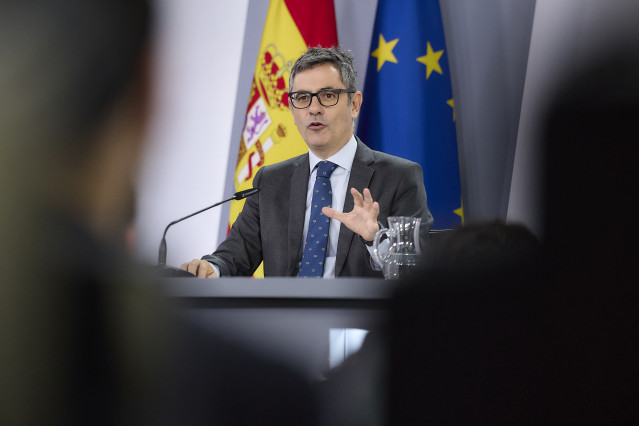 El ministro de Presidencia, Justicia y Relaciones con las Cortes, Félix Bolaños.