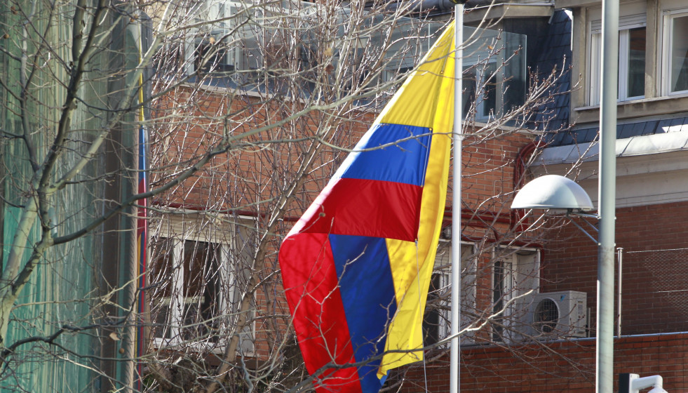 Archivo - Banderas de Colombia.