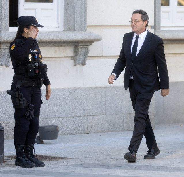 El fiscal General del Estado, Álvaro García Ortiz, durante la primera jornada del juicio al fiscal general del Estado, Álvaro García Ortiz, en el Tribunal Supremo, a 3 de noviembre de 2025, en Madrid (España).