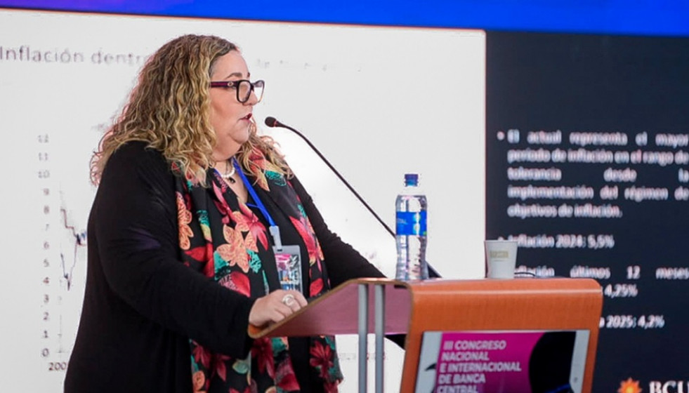 La vicepresidenta del Banco Central del Uruguay, Ana Claudia de los Heros.