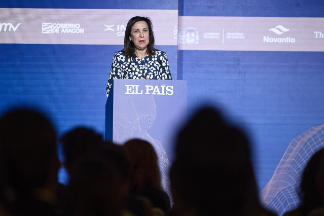 La ministra de Defensa, Margarita Robles, clausura un foro de El País en The Palace Hotel, a 3 de noviembre de 2025, en Madrid (España).