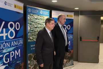 El ministro de Agricultura, Pesca y Alimentación, Luis Planas, en la inauguración de la 48 reunión de la Comisión General de Pesca para el Mediterráneo y Mar Negro (CGPM) de la Organización de l