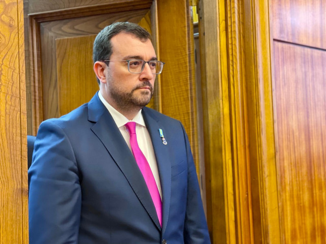 Archivo - El presidente del Principado, Adrián Barbón, en una imagen de archivo